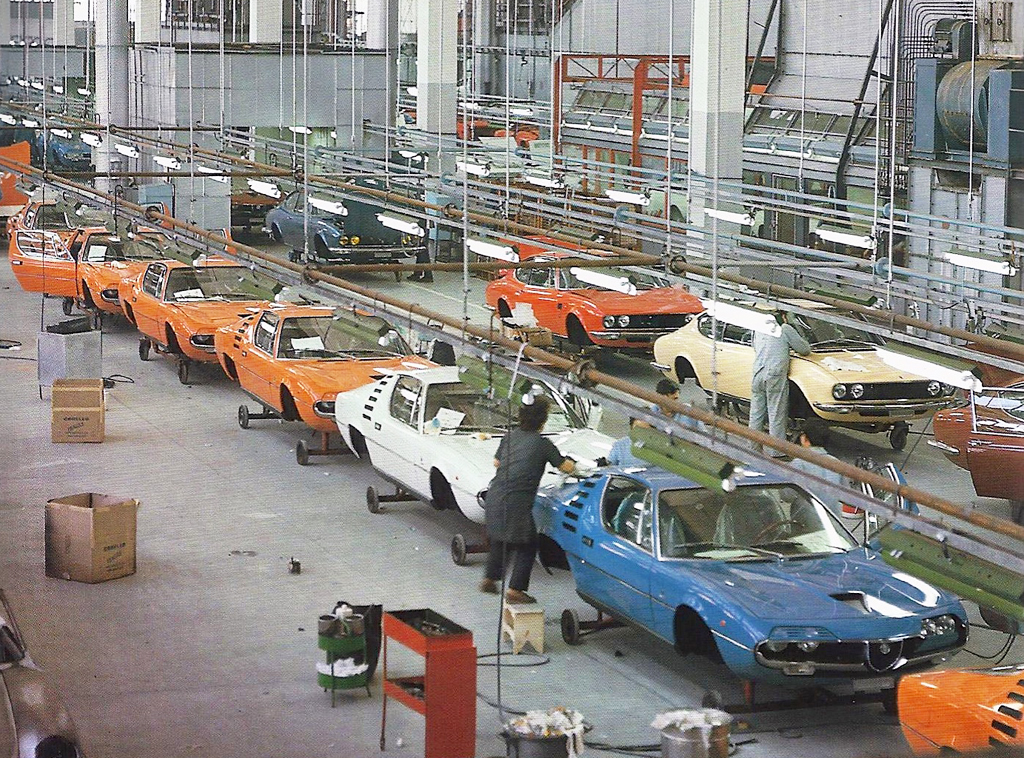 1973 Alfa Romeo Montreal Assembly Line